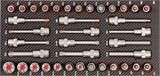 PROJAHN roller cabinet GALAXY with 7drawers - 187pcs black/silver grey