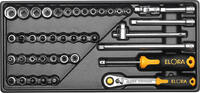 ELORA Socket Set 1/4", 41-pcs., ELORA-MS-50