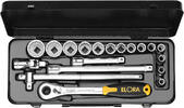 ELORA - SHOP ELORA Steckschlüssel-Satz 1/2, Zwölfkant, 19-teilig 3/8-1.1/4 AF, ELORA-770-LINDAF -