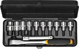   ELORA Socket Set 1/2', inside-hexagon, 9-pcs. 3/16'-3/4' AF, ELORA-770... 221,32 EUR150,50 EUR incl. VAT., +  23,10 EUR shipping