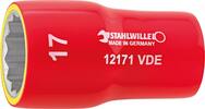 STAHLWILLE - SHOP Stahlwille 3/8 VDE socket size 22mm L.53mm, bi-hexagon AS-drive, d1 33,7 mm -