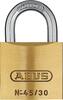   ABUS - SHOP ABUS Vorhangschloss Messing 45/30 Quad-Pack B/SB 